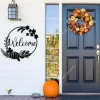 Welcome Phumpkin, Maple Leaves Metal Art, Welcome Wreath Door Hanging