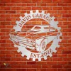 Personalized American Muscle Car Garage Metal Sign, Muscle Car Gear Iron Plaque Metal Sign