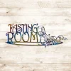 Tasting Room Grape Wine Metal Art, Tasting Room Metallic Decor For Wine Lovers