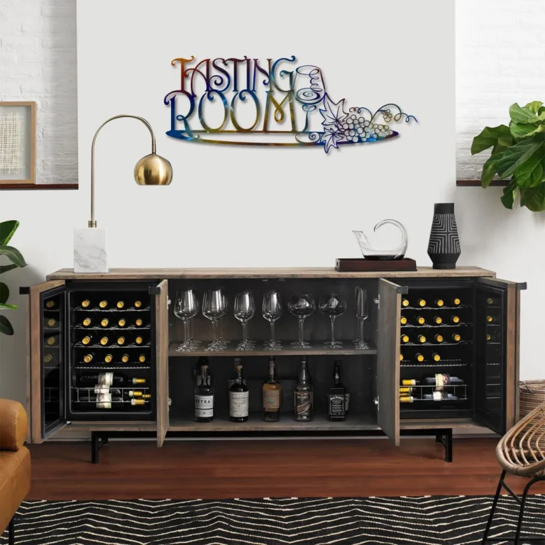 Tasting Room Grape Wine Metal Art, Tasting Room Metallic Decor For Wine Lovers