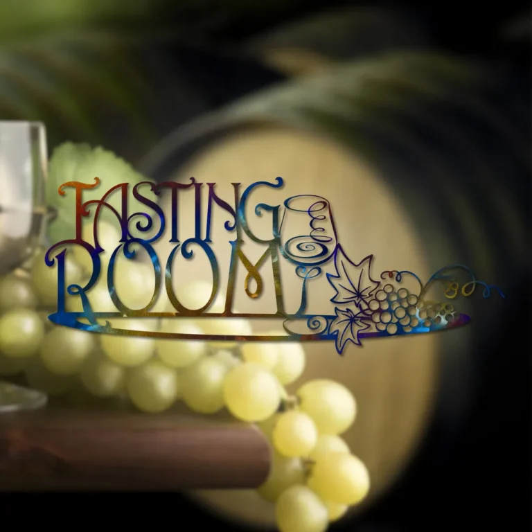 Tasting Room Grape Wine Metal Art, Tasting Room Metallic Decor For Wine Lovers