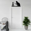 Cat Grilling Mouse Funny Metal Art, Cat Grilling Mouse Indoor Decor