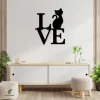 Love Cat Metal Wall Decoration, Cat Interior Design For Her