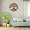 Colorful Tree Of Life Metal Sign, Tree Of Life Metallic Decoration