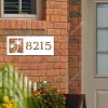 Custom Address Palm Trees Beach House Metal Wall Decoration, Palm Trees Large Wall Hanging