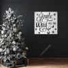 Jingle All The Way Christmas Metal Sign, Holiday Living Room Decor Metal Sign