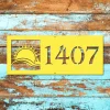 Personalized Address Sunrise On Beach Metal Sign, Sun, Sunset Extra Large Plaque