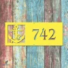 Custom Address Anchor Beach Metal Wall Decoration, Anchor Fishing Ship Cutout Plaque
