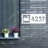Personalized Address Crab Beach Metal Sign, Crab Plasma Cut Outdoor Decor