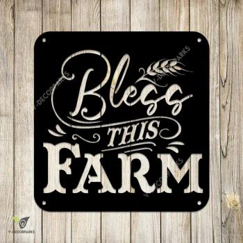 Bless This Farm Metal Sign, Bless This Farm Jesus Outdoor Accent Metal Sign
