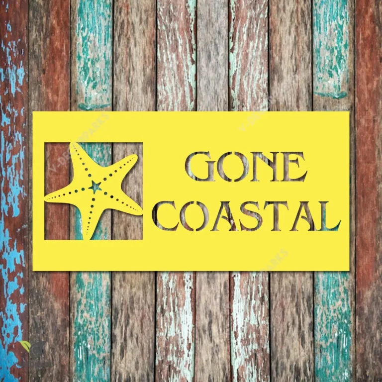 Customized Gone Coastal Starfish Funny Metal Art, Gone Coastal Starfish Welded Porch Decoration