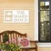 Custom The Shark Shack Funny Metal Wall Art, The Shark Shack Weatherproof Sea Accent