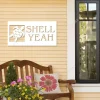 Personalized Shell Yeah Funny Turtle Metal Wall Decor, Shell Yeah Gate Plaque