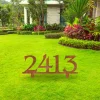 Custom Address Rusted Metal Sign, Address Oversized Backyard Stake