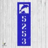 Custom Address Jumping Dolphins Beach Vertical Metal Wall Decoration, Jumping Dolphins Stainless Decor