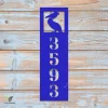 Personalized Address Pelican Bird Beach Vertical Metal Sign, Pelican Coastal Iron Porch Accent