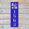 Customized Address Sea Turtle Beach House Vertical Metal Art, Turtle Welded Artwork For Her