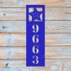 Personalized Address Starfish Beach Vertical Metal Art, Starfish Sea Creatures Coast Cut Decoration