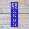 Personalized Address Anchor Beach Vertical Metal Wall Decoration, Anchor Fishing Ship Plasma Cut Outdoor Decor