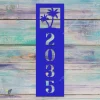 Custom Address Palm Trees Beach House Vertical Metal Wall Decoration, Palm Trees Extra Large Plaque