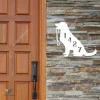 Personalized Address Good Boy Dog Metal Wall Decor, Golden Retriever Dog Outdoor Decoration