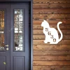 Customized Address Cat Metal Wall Decoration Design, Cat, Kitty Exterior Plaque