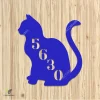 Customized Address Cat Metal Wall Decoration Design, Cat, Kitty Exterior Plaque