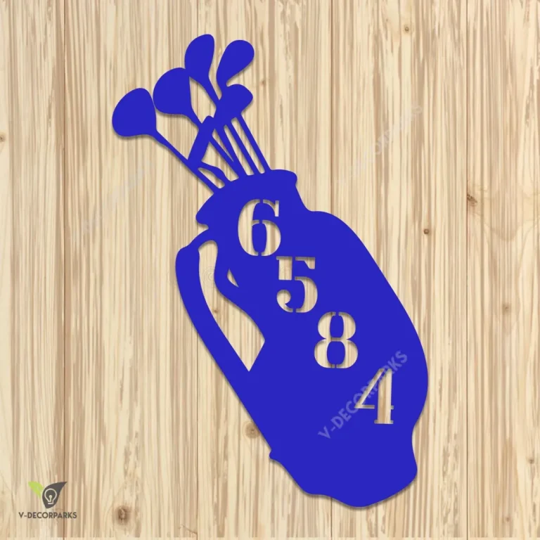 Custom Address Golf Bag Metal Sign, Golf Bag, Golfer Sport Decorative Plaque