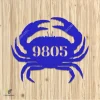 Personalized Address Crab Metal Art, Crab Sea House Decoration