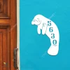 Customized Cute Manantee Metal Sign, Manantee Ocean House Plaque