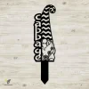 Cabbage Gnome Metal Garden Decor, Cabbage Vegetables Markers Iron Accent Metal Sign