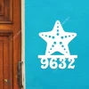 Custom Starfish Black Metal Art, Starfish Beach House Evergreen Wall Hanging