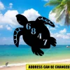 Custom Turtle Colored Metal Wall Decoration, Turtle Stainless Living Room Wall Art