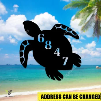 Custom Turtle Colored Metal Wall Decoration, Turtle Stainless Living Room Wall Art