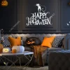 Happy Halloween Spooky Cat Metal Art, Halloween Occasion Steel Wall Hanging