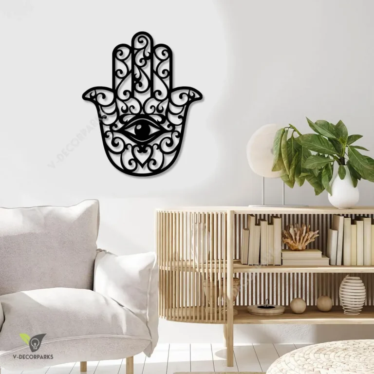 Hamsa Hand, Hamesh Hand, Chamsa, Khamsa Metal Art, Hamsa Hand Housewarming Steel Decor, Gift