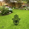 Hamsa Hand, Hamesh Hand, Chamsa Metal Garden Stake, Hamsa Hand Laser Cut Yard Decoration