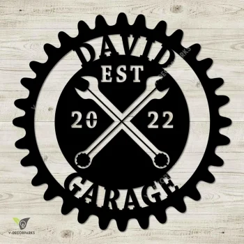 Custom Wrench Garage Metal Sign, Car Garage Inner Artwork For Dad Metal Sign