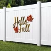 Hello Fall Copper Color Metal Art, Hello Fall Autumn Stainless Accent