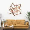 Hello Fall Maple Leaf Metal Wall Art, Maple Plasma Cut Decoration