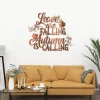 Leaves Are Falling Autumn Is Calling Copper Metal Art, Fall Housewarming Decor