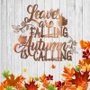 Leaves Are Falling Autumn Is Calling Copper Metal Art, Fall Housewarming Decor