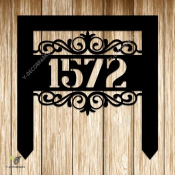 Customized Address Fancy Metal Art, Address Outer Garden Decoration Metal Sign