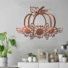 Pumpkin And Sunflowers Metal Art, Pumpkin And Sunflowers Fall Iron Decor For Her