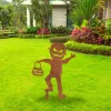 Rusted Zombie Boy Metal Garden Decoration, Frankenstein Monster Halloween Outer Stake