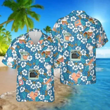 Bakery Blue Hawaiian Shirt, Cakes Clothing, Aloha Shirt For Mens, Womens