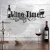 Customized Text Grape Cellar Wine Time Metal Bar Sign, Steel Plaque Gift