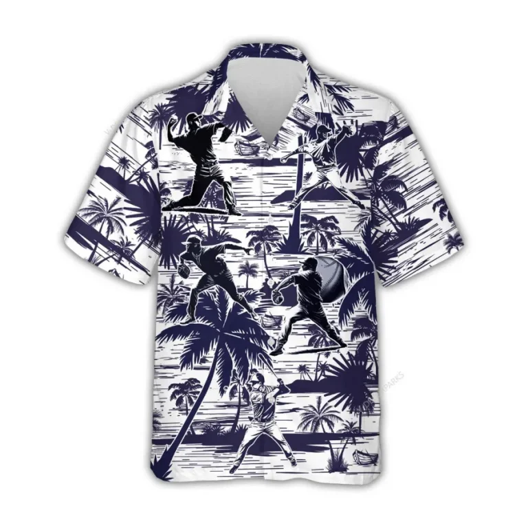 Baseball Hawaiian Shirt For Men Women, Baseball Summer Beach Shirt, Tropical Palm Tree Aloha Shirts, Baseball Lover Button Down Short Sleeve Shirts