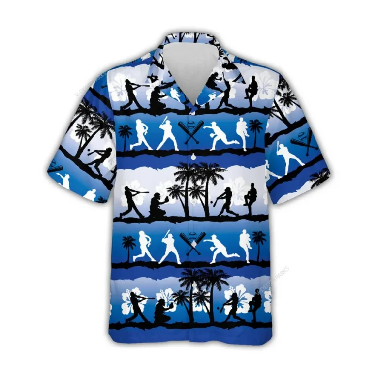 Baseball Player Hawaiian Shirt For Men Women, Baseball Summer Beach Shirt, Tropical Palm Aloha Shirts, Baseball Lover Button Down Short Sleeve Shirts