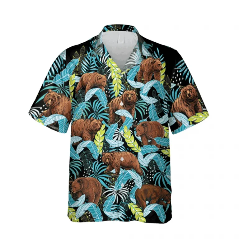 Tropical Bear Hawaii Shirt, Aloha T-shirt, Aloha Shirt For Mens, Womens